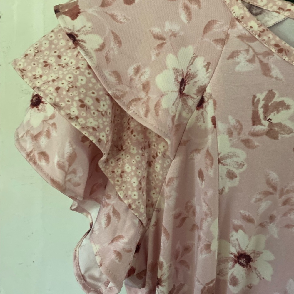 Perceptions Pink Floral Maxi Dress - Picture 5 of 7
